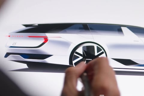 Skoda Vision O: suicide-doors en dunne verlichting