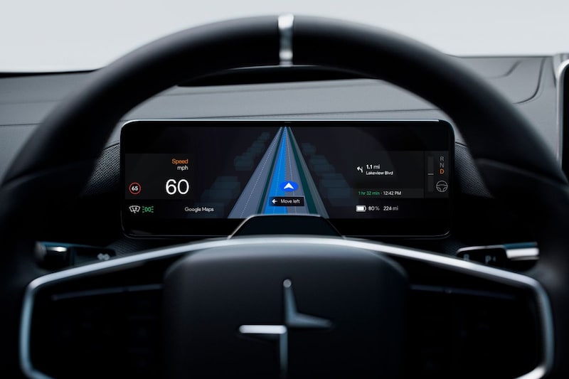 Polestar Google Maps navigatie