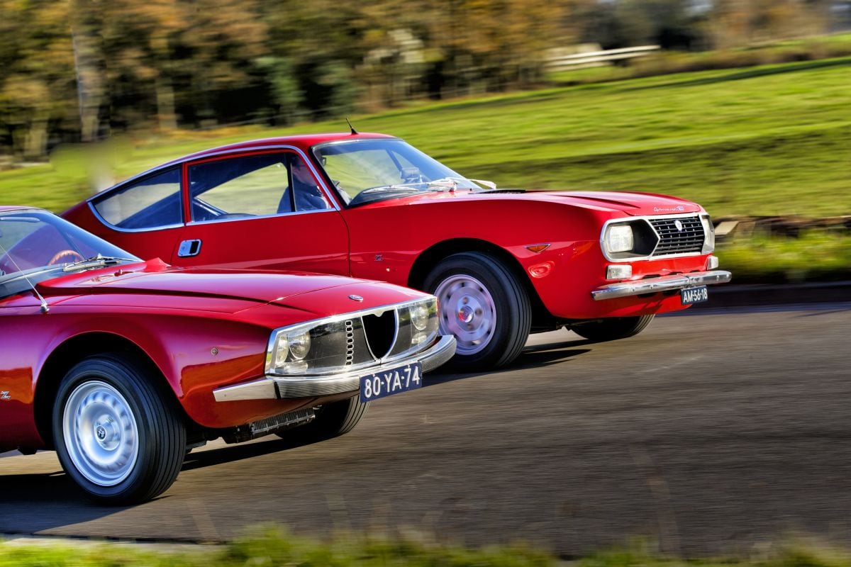 Alfa Romeo 1600 GT Junior Z en Lancia Fulvia Sport 1600