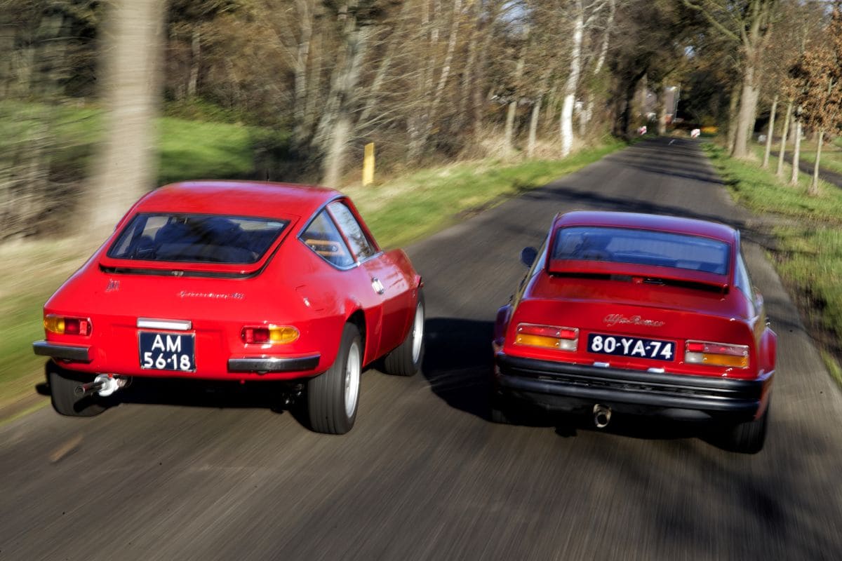 Alfa Romeo 1600 GT Junior Z en Lancia Fulvia Sport 1600