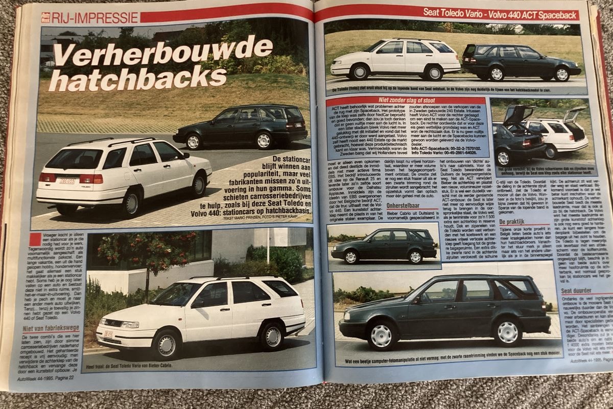 Spread tot stationwagons verbouwde Volvo 440 en Seat Toledo