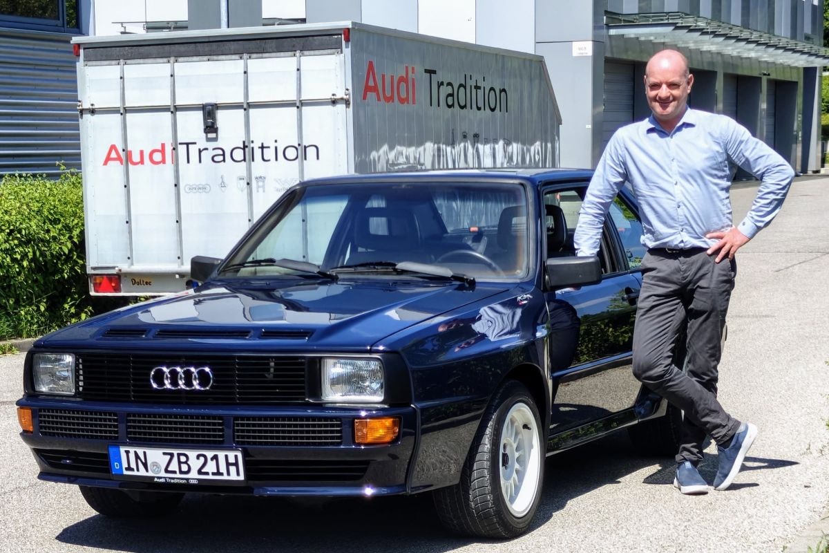 Stéphan bij Audi Sport Quattro Audi Tradition