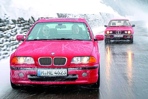 De BMW 3 serie E46 is leuk maar staat nog dicht bij moderne auto, de E30 staat voor oldskool fun