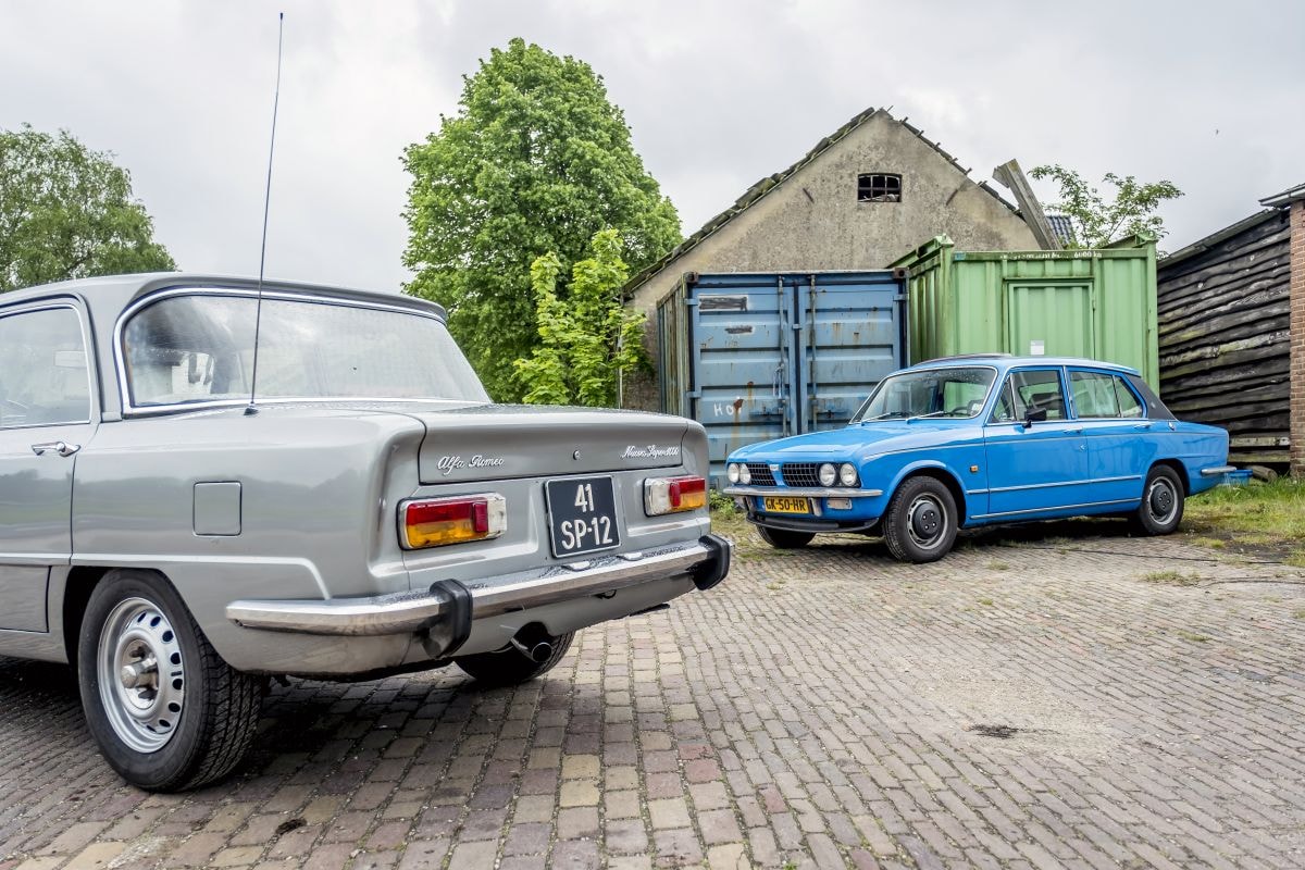Alfa Romeo Giulia en Triumph Dolomite Sprint