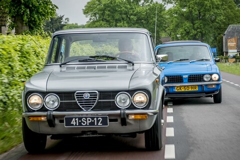 De Triumph Dolomite en de Alfa Romeo Giulia waren dé hardcore vierdeurs sportsedans van hun tijd