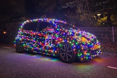Rijdende kerstboom Seat Mii