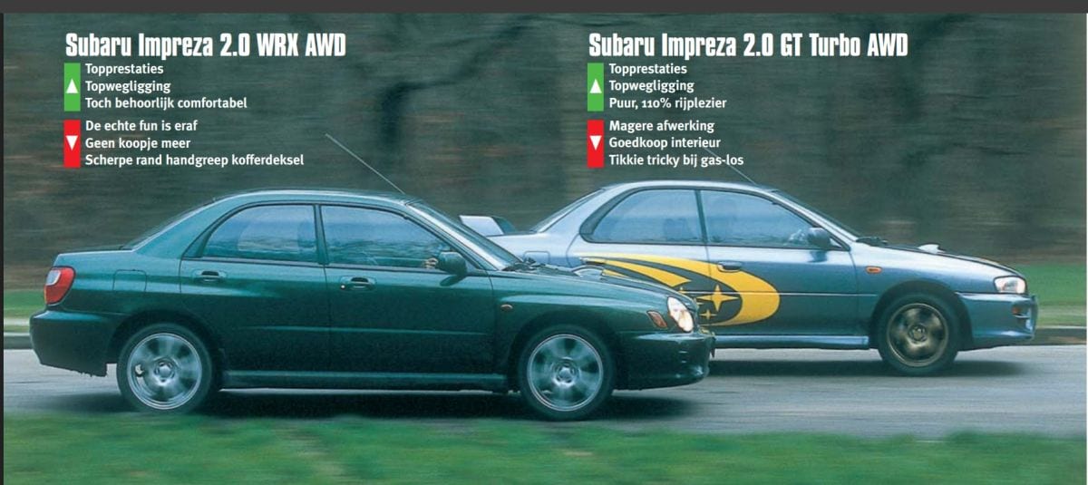 Subaru Impreza GT Turbo en WRX