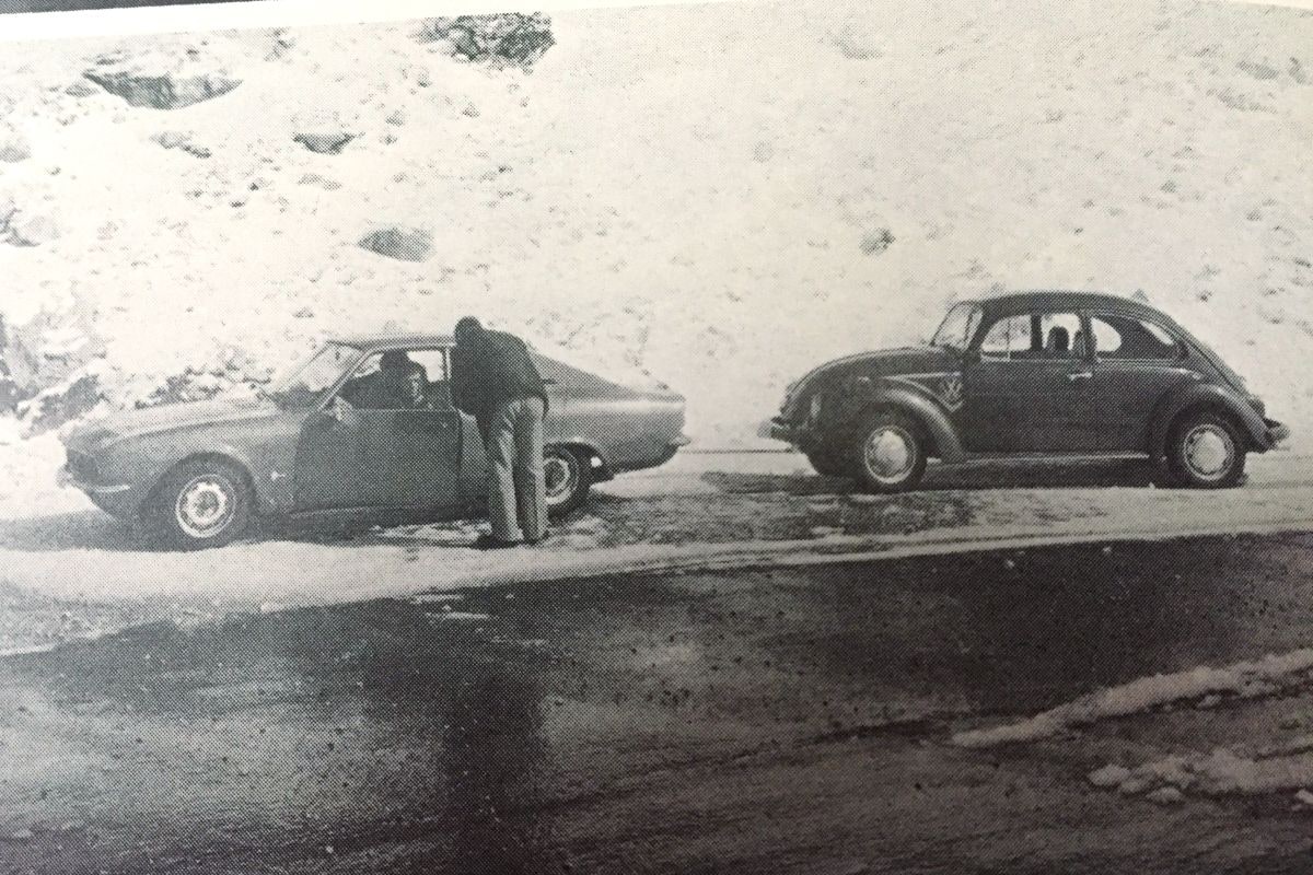 Porsche test transaxle-concept Porsche 924 in Opel Manta