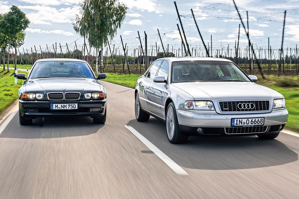 BMW 750iL (E38) vs Audi A8 6.0 W12