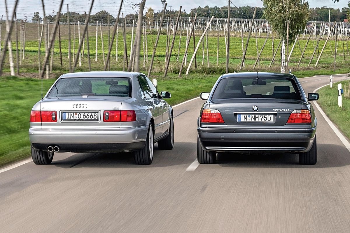 BMW 750iL (E38) vs Audi A8 6.0 W12