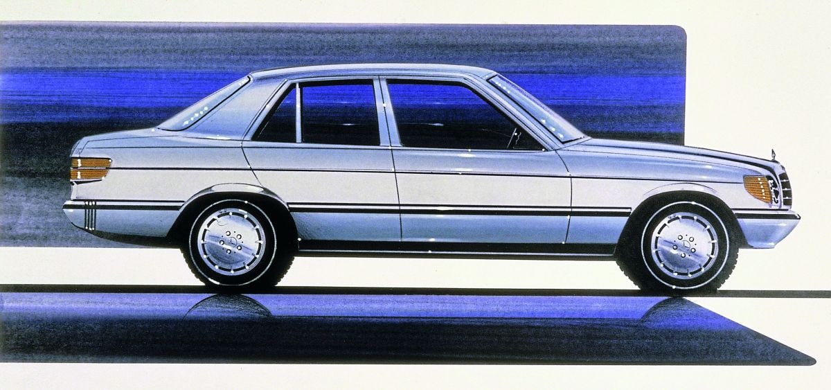 Designschetsen Mercedes-Benz W124 200-/300-serie