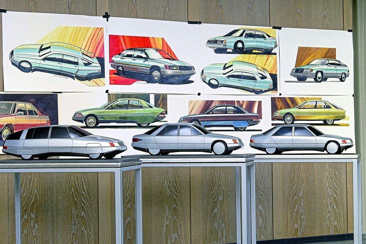 Designschetsen Mercedes-Benz W124 200-/300-serie