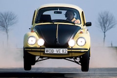 Volkswagen Kever Gelb Schwarzer Renner