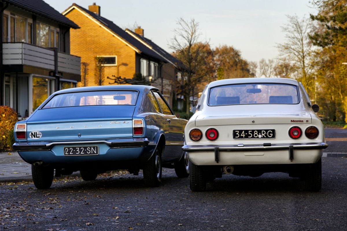 Ford Taunus Coupé vs Opel Manta klassiekers jaren 70