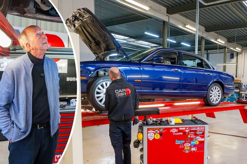 Wouter Nieuwveld (73) betaalt de garagerekeningen van zijn Jaguar XJ8 met liefde