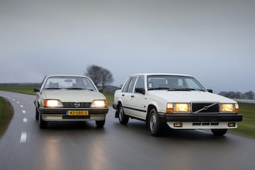 Opel Rekord en Volvo 740 sedans uit jaren 80