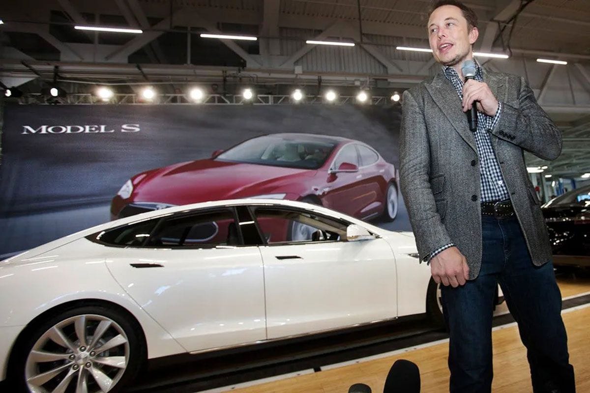 Elon Musk Tesla Model S 2012