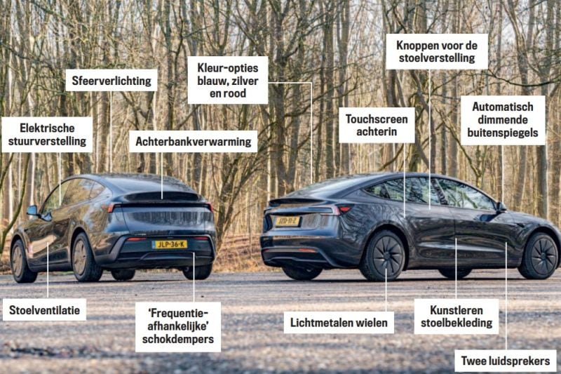 Tesla's uitgekleed.