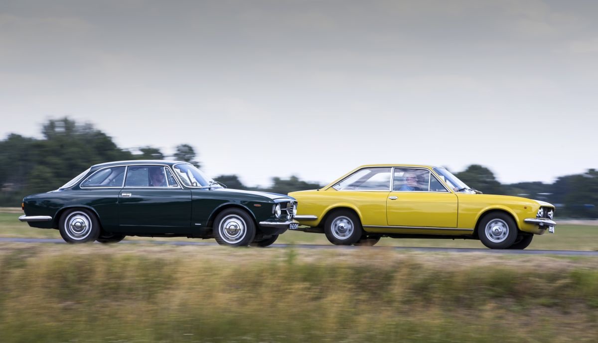 Alfa Romeo GT Junior en Fiat 124 Coupé Italiaanse klassieker
