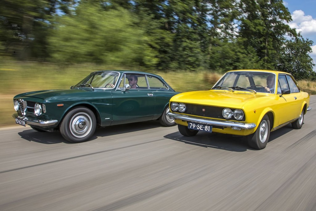 Deze Alfa Romeo GT Junior en Fiat 124 Coupé staan voor de gloriedagen ...