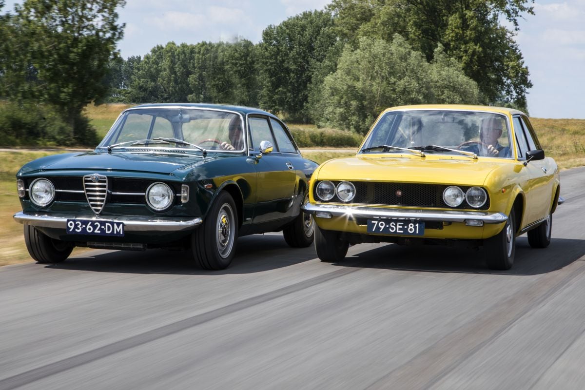 Alfa Romeo GT Junior en Fiat 124 Coupé Italiaanse klassieker
