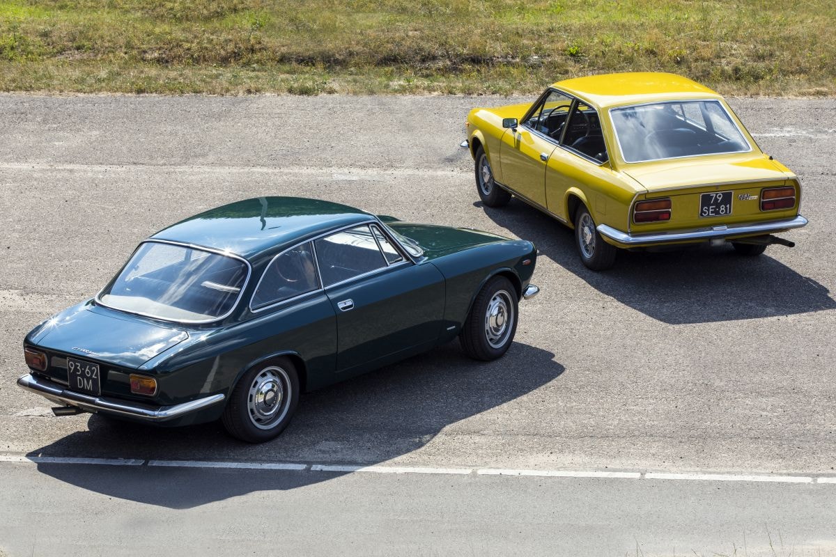 Alfa Romeo GT Junior en Fiat 124 Coupé Italiaanse klassieker