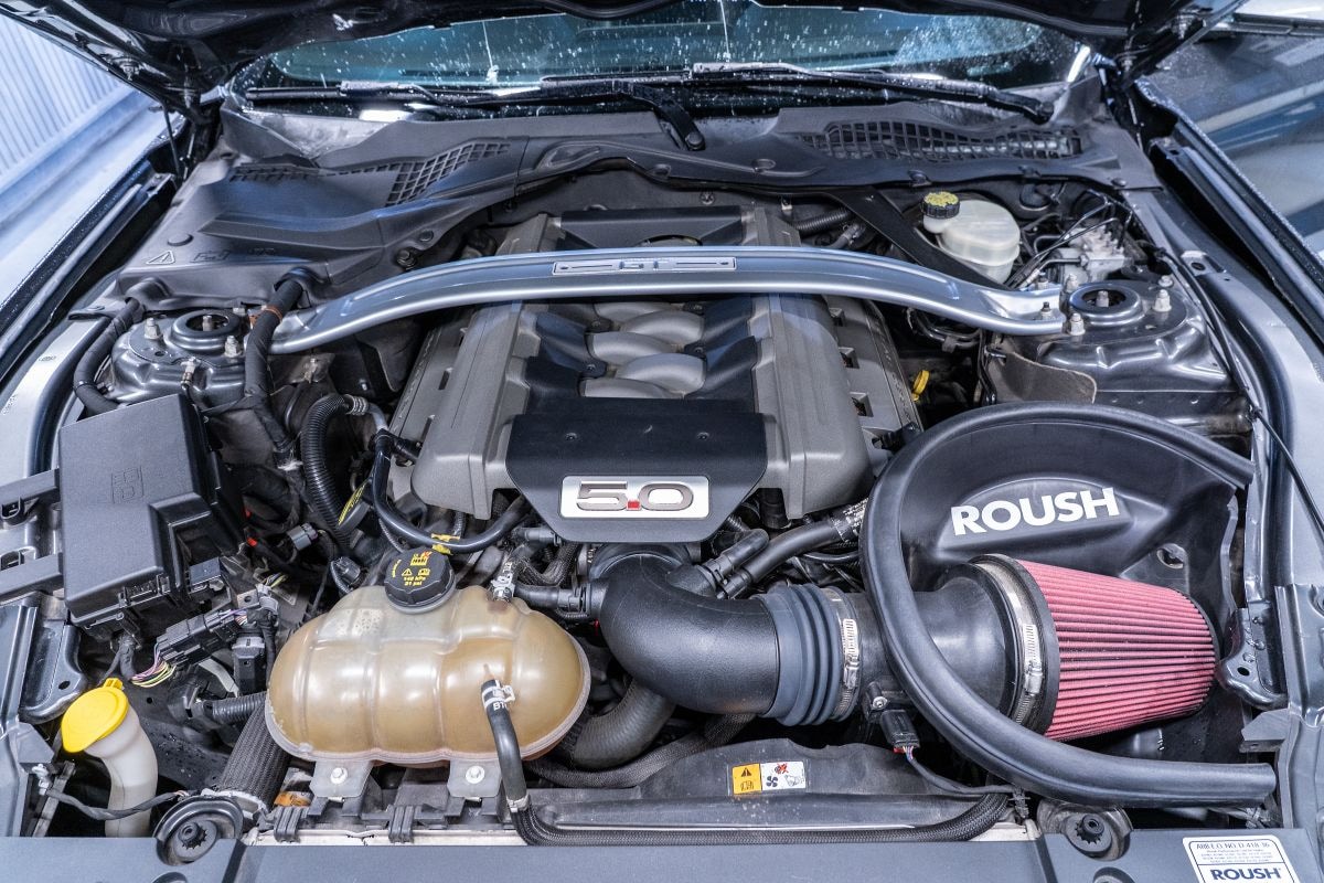 Ford Mustang GT op de rollenbank