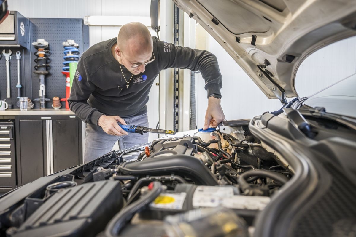 Volkswagen Scirocco op de rollenbank