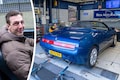 Alfa Romeo Spider op de rollenbank