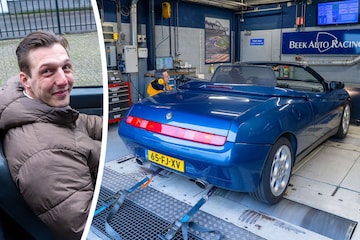 Alfa Romeo Spider op de rollenbank