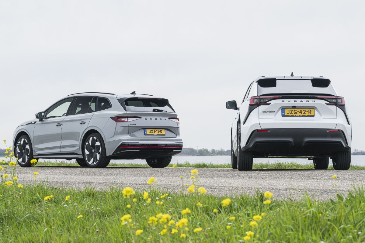 Skoda Enyaq RS Subaru Solterra dubbeltest 2026