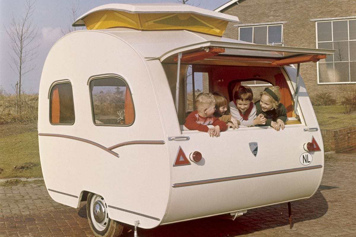 oude caravan
