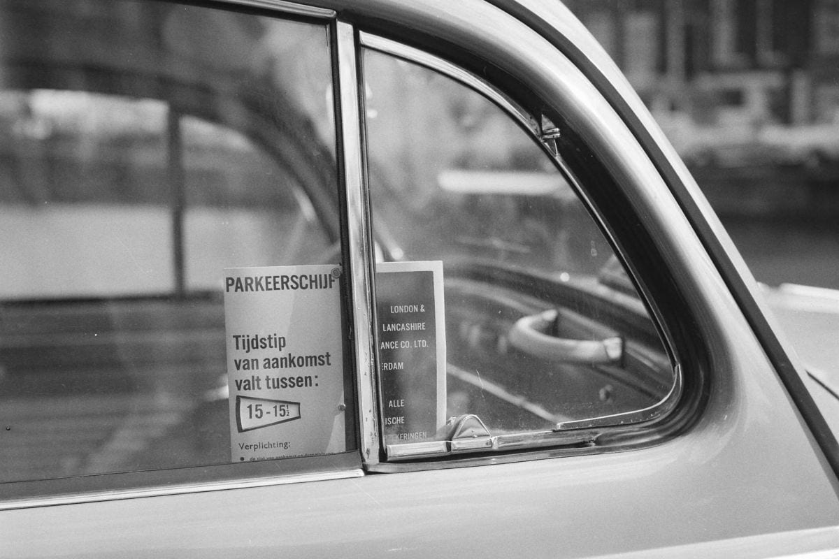 Foto parkeerschijf jaren 60