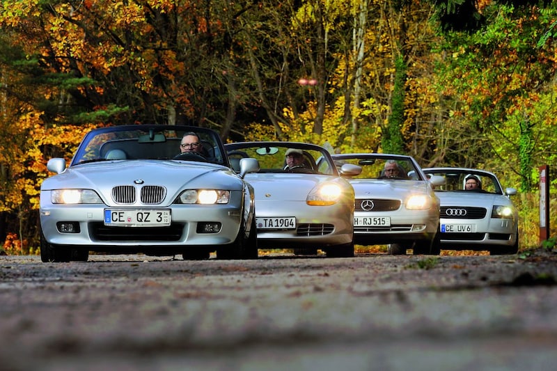 30 jaar geleden begon de roadsterrage: zo veel SLK's, Z3's, Boxsters en TT Roadsters zijn er nog