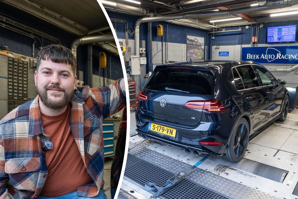 Volkswagen Golf R op de rollenbank