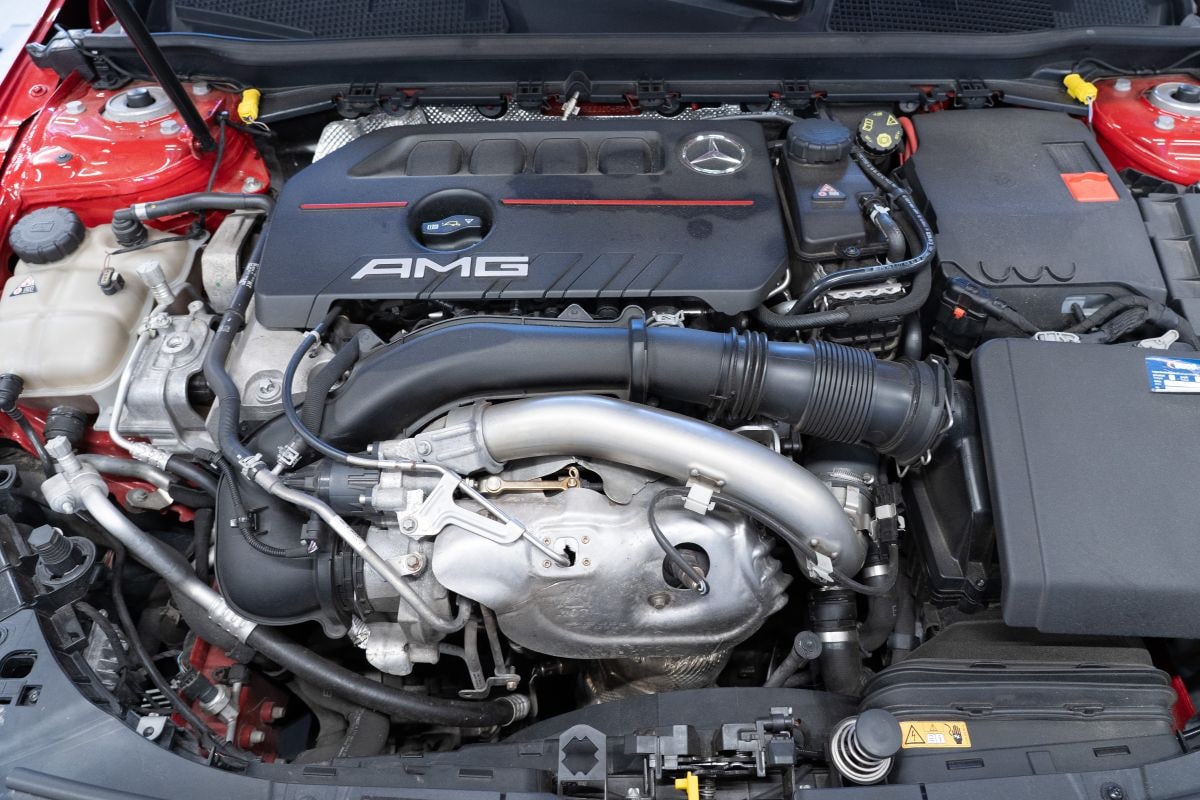 Mercedes-AMG A35 op de rollenbank