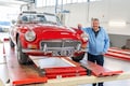 MG C in klokje rond klassiek