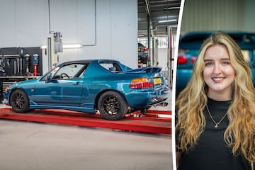 Honda CRX del Sol in klokje rond