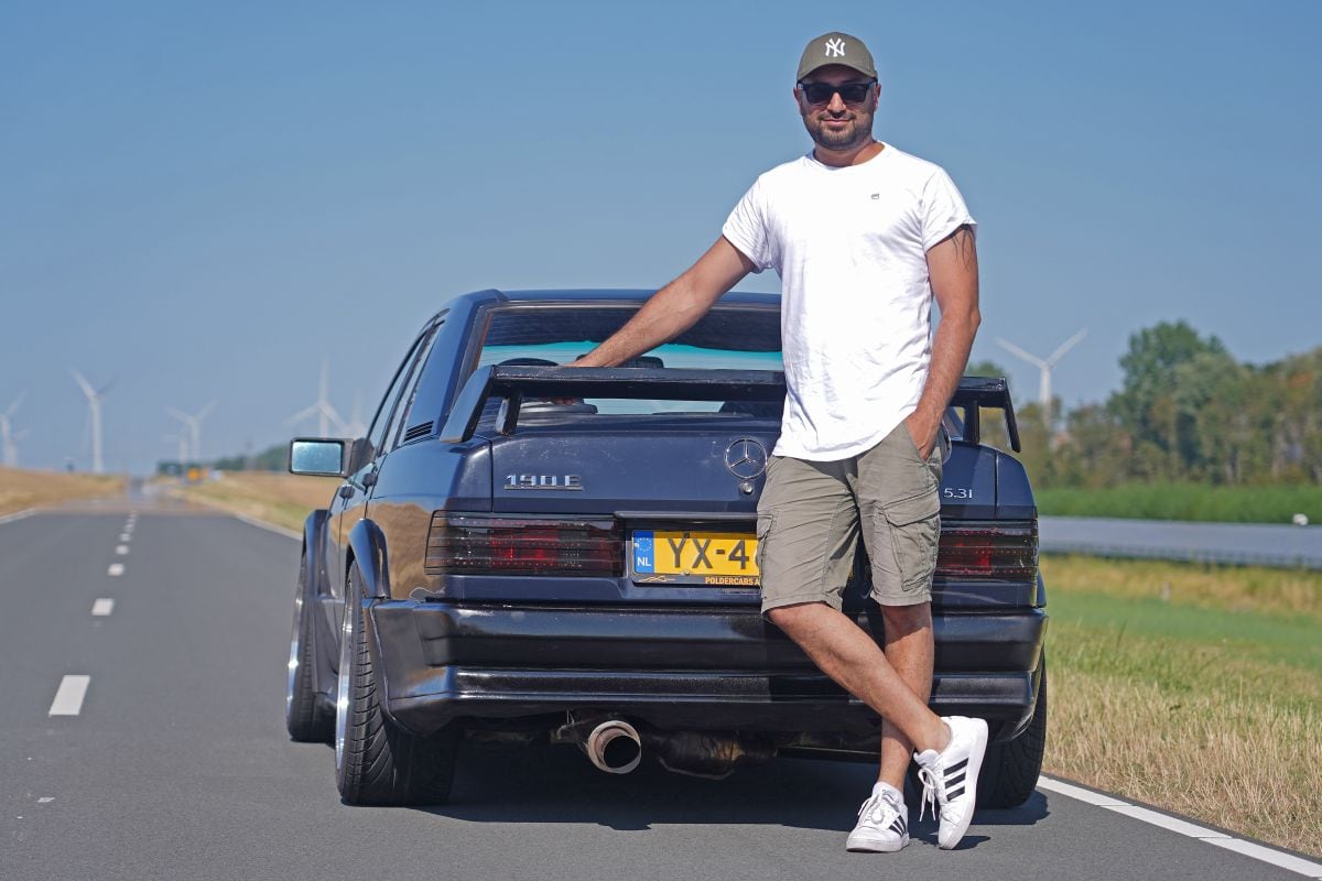 Mercedes 190 met Corvette motor