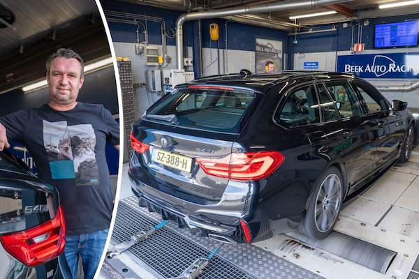 BMW 520i op de rollenbank