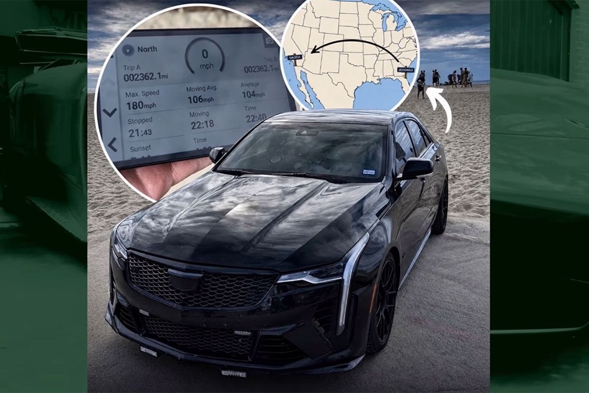 Coast to coast record Cadillac CT4 Cannonball
